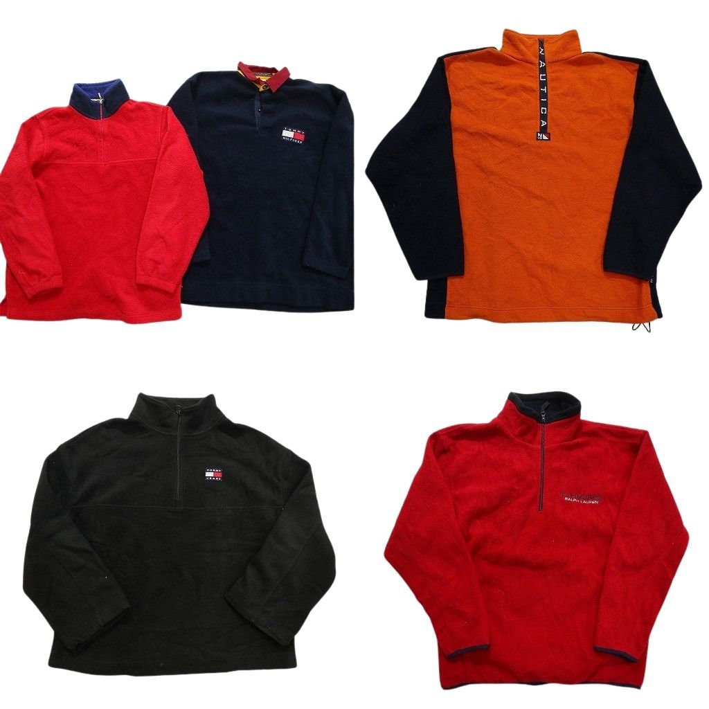 古着卸 ブランドMIX フリース 5枚セット メンズ M ノーティカ トミーヒルフィガー チャップス 古着 NC2667
