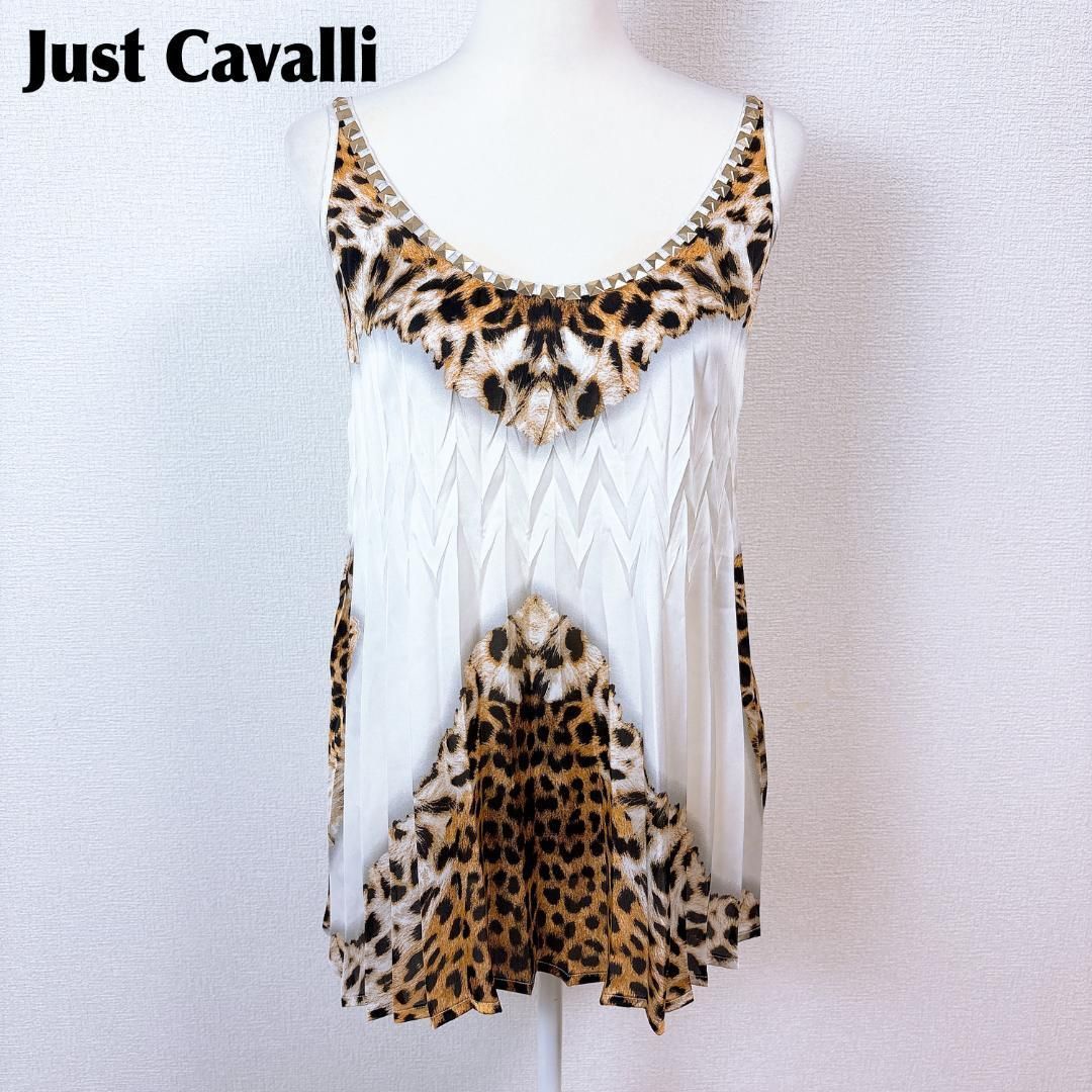 ジャストカヴァリ ノースリーブブラウス タンクトップワンピース 36