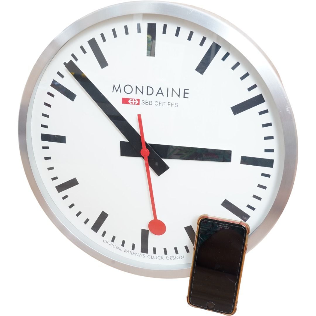 希少】 MONDAINE モンディーン 掛け時計 40cm ウォールクロック スイス 