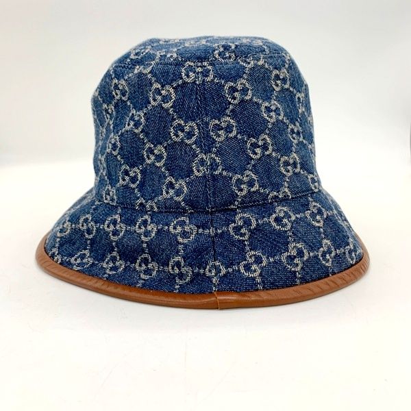 GUCCI グッチ デニム バケットハット 美品 576371 4HAC3 GGロゴ