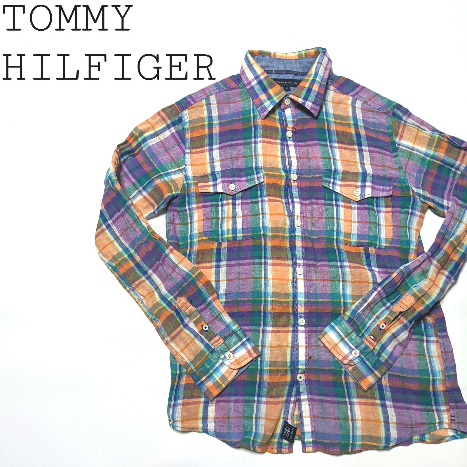 トミーヒルフィガー TOMMY HILFIGER カラフル チェック シャツ M サイズ ﾘﾕｰｽｼｮｯﾌﾟ３Rise☆ メルカリ