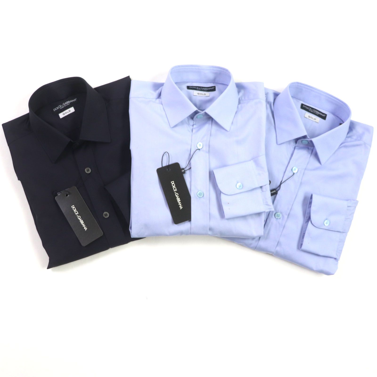 未使用品▽DOLCE&GABBANA ドルチェ＆ガッバーナ コットン 黒タグ GOLD  