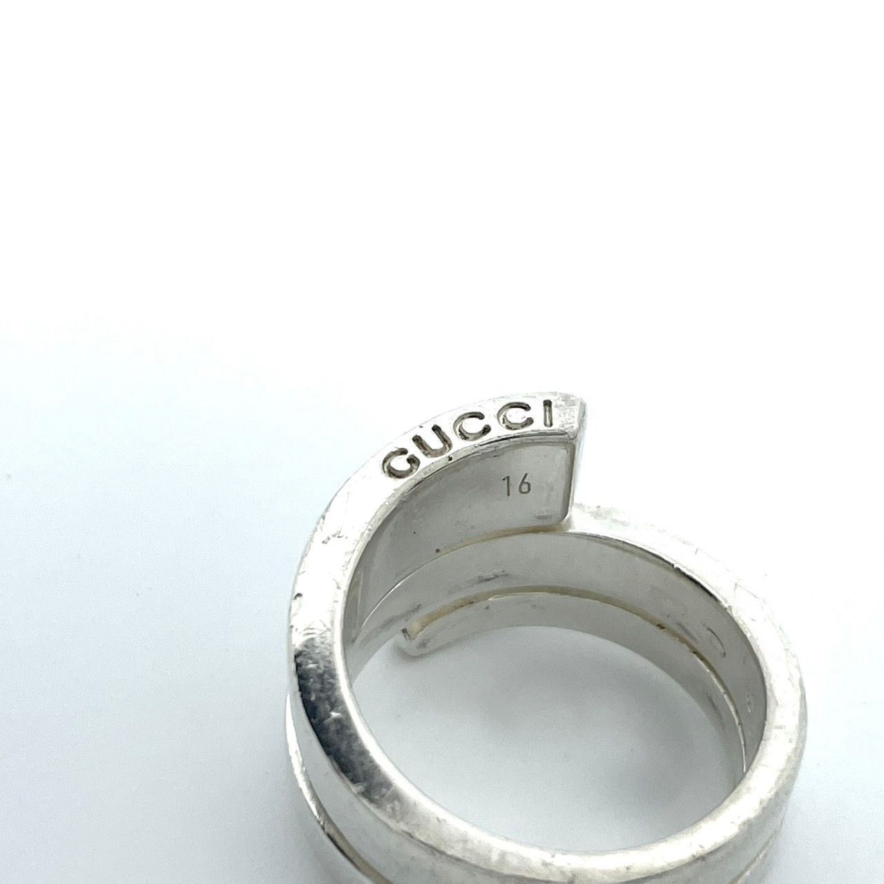美品 GUCCI グッチ スパイラル スネーク Gロゴ リング 指輪