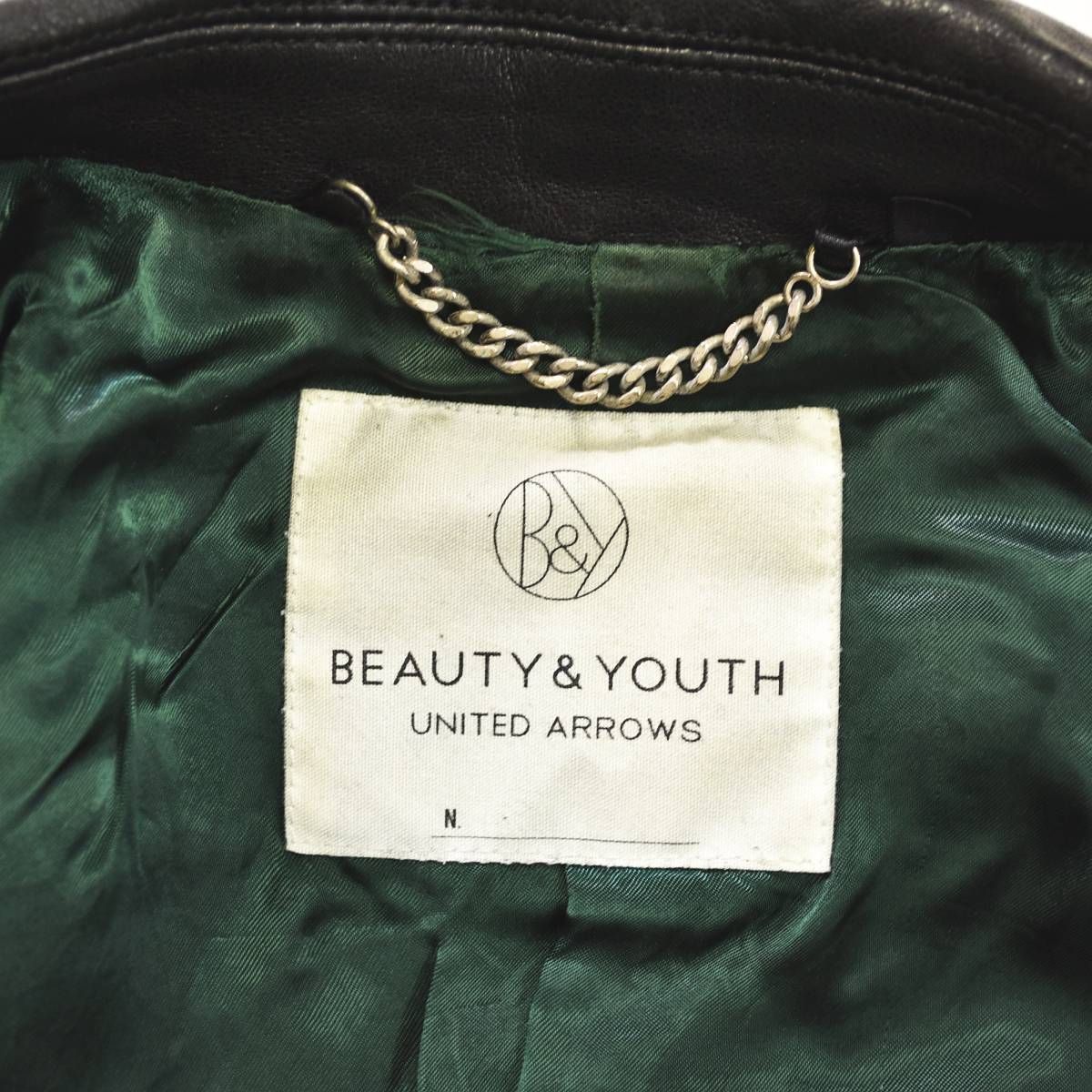 【良品】ユナイテッドアローズ　ダブルライダーズジャケット　羊革　ラムレザー　XL シープ ダブル ライダースジャケット