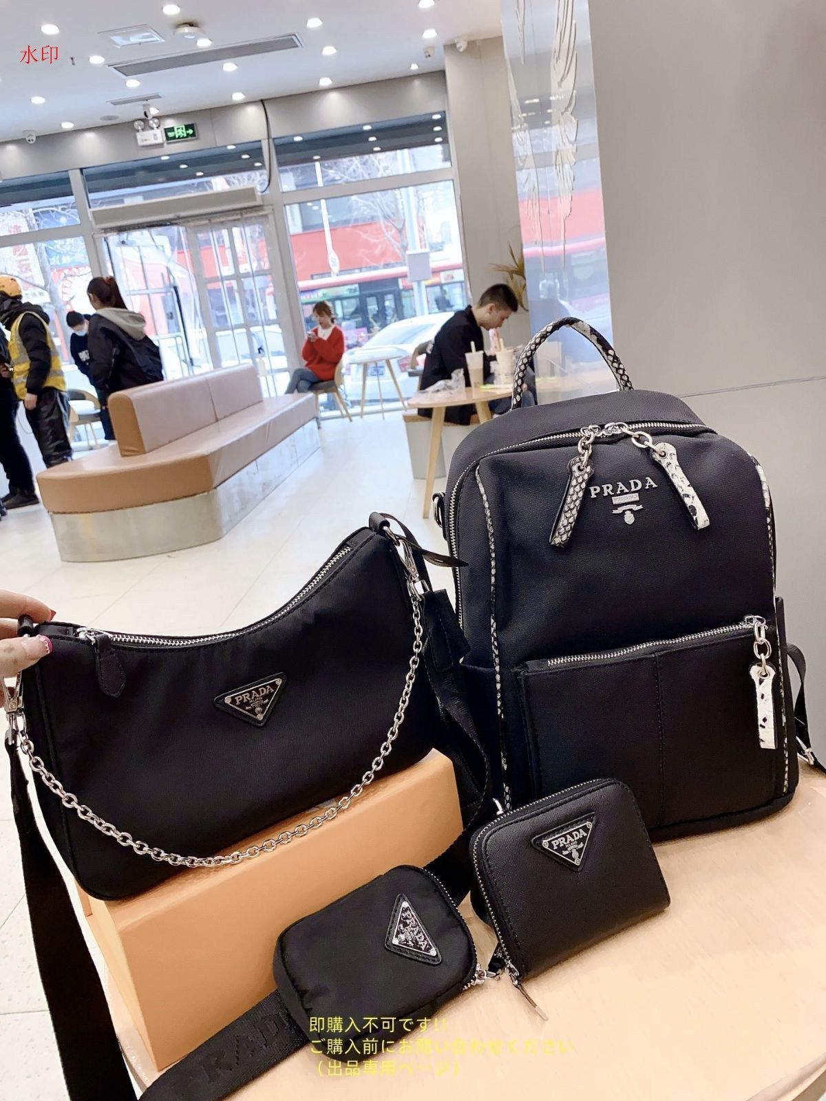 超美品】プラダ PRADA バックパック リュック ショルダーバッグ