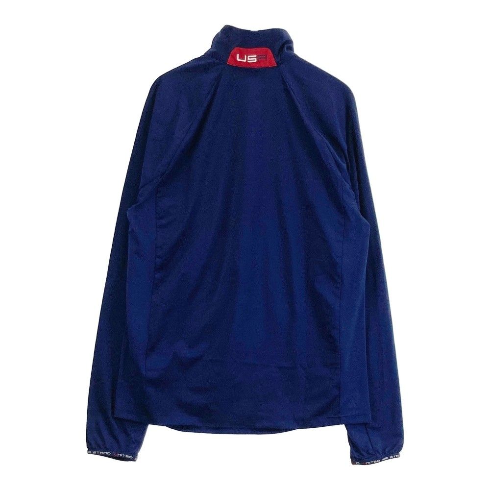 サイズ：S RLX ラルフローレン  裏起毛 ハーフジップ 長袖Tシャツ  ネイビー系 [240101472826] ゴルフウェア メンズ ストスト サイズ：S RLX ラルフローレン 裏起毛 ハーフジップ 長袖Tシャツ