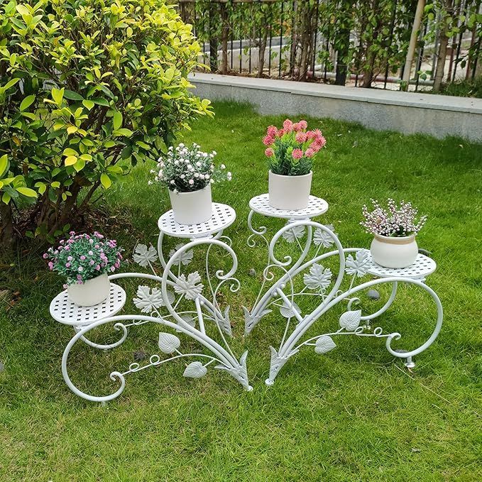 アイアン フラワースタンド 鉢スタンド アイアン 2段 ブロンズ 観葉