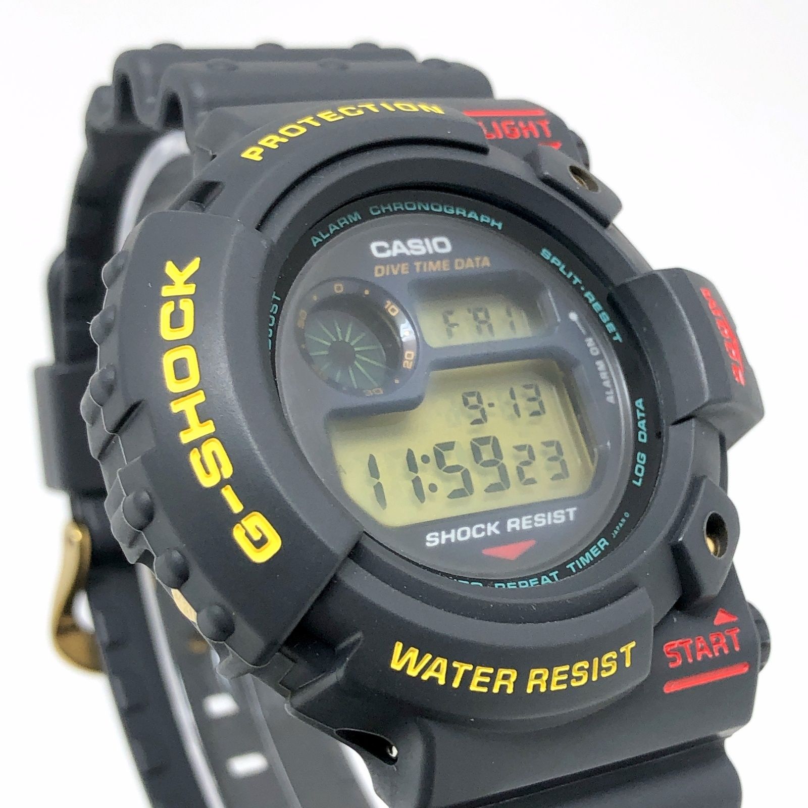 G-SHOCK ジーショック DW-6300-1B FROGMAN 初代フロッグマン 海外モデル 初期 ダークグレー グリーン豆球 1993年8月発売  - メルカリ