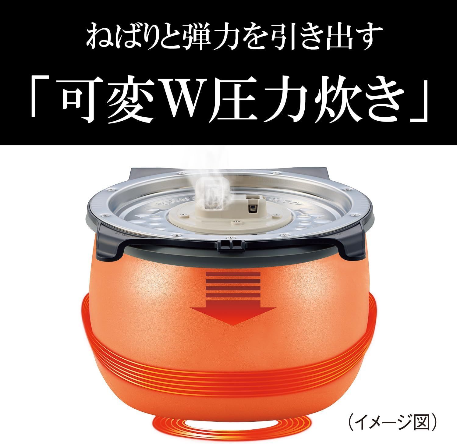 タイガー魔法瓶(TIGER) 炊飯器 5.5合 圧力IH式 土鍋蓄熱コート釜 ピュアホワイト JPI-Y100WY