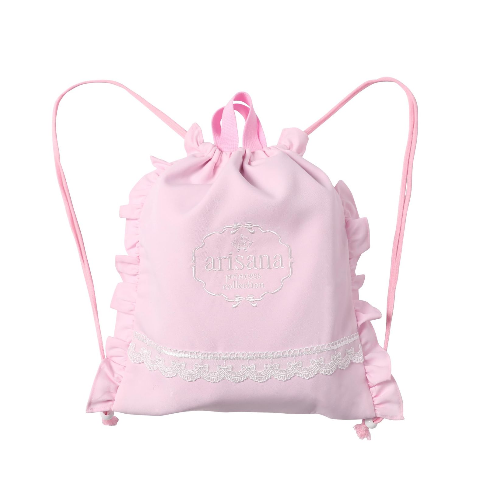 【新着商品】[アリサナ] ナップサック 巾着袋 大 子供 体操着袋 キッズ 女の子 体操服入れ 持ち手付き ふりふり
