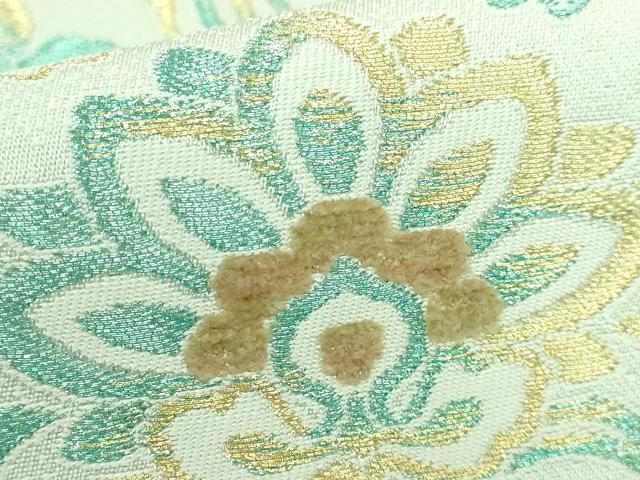 平和屋着物□極上 六通柄袋帯 モール 更紗花唐草 金糸 逸品