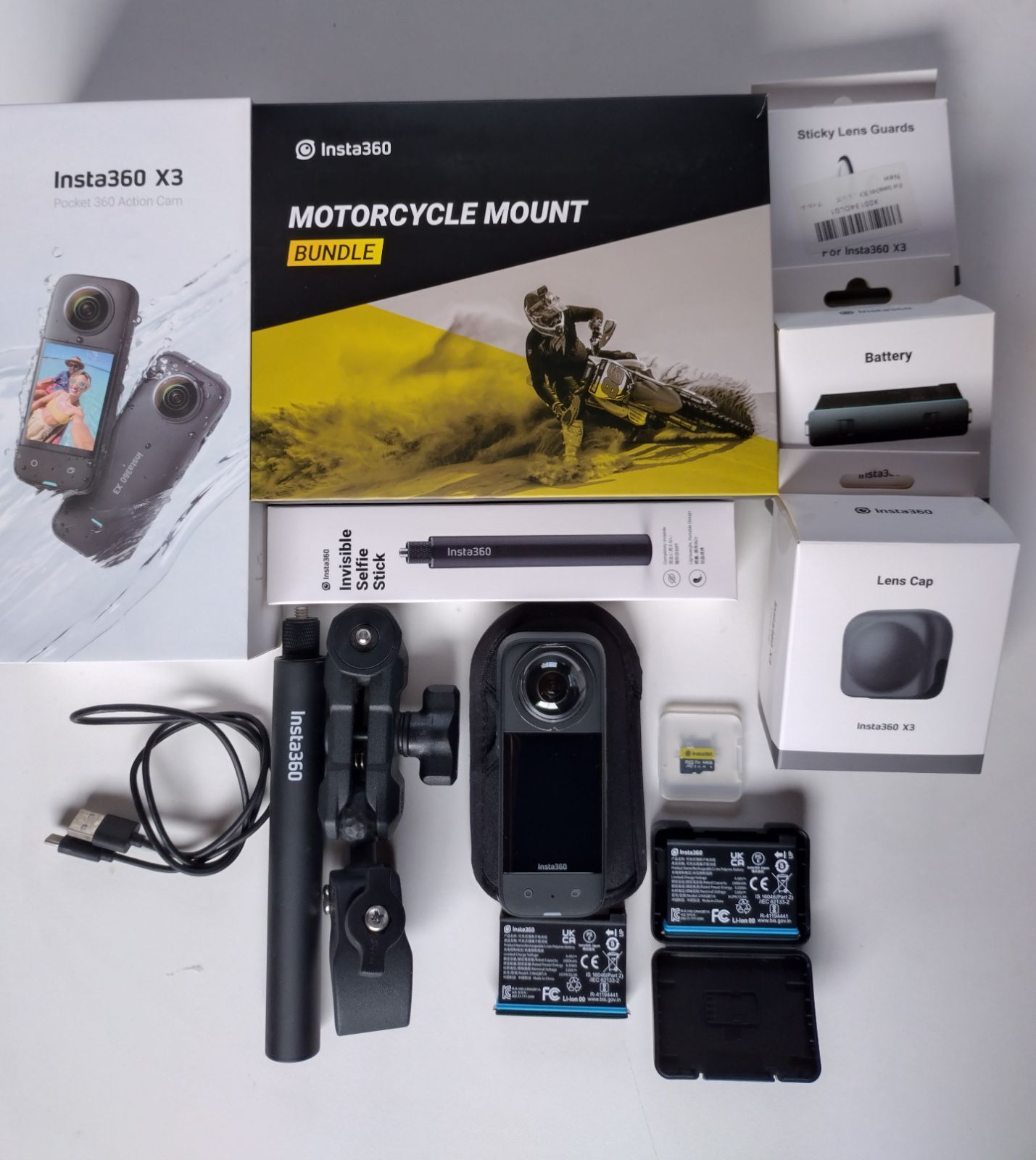 Insta360 X3バイク撮影セット 64GB | 360度カメラ アクションカメラ 5.7K