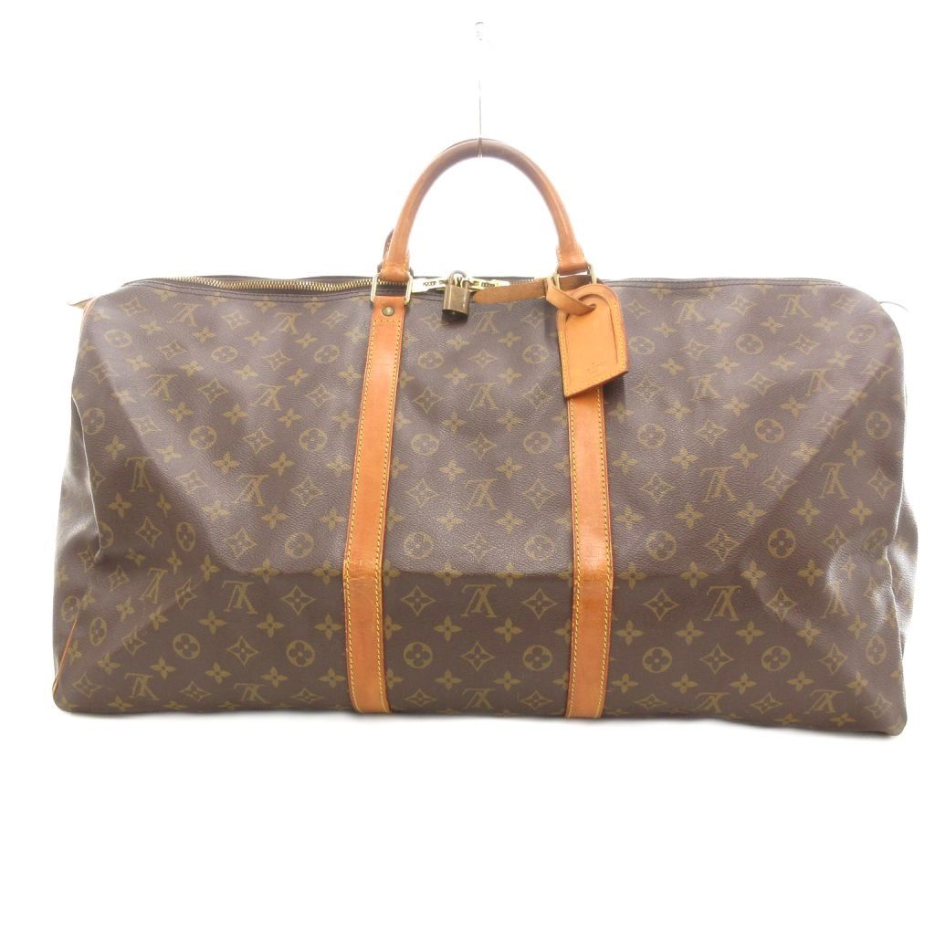 ルイヴィトン LOUIS VUITTON M41422 モノグラム キーポル60 トラベルバッグ ボストンバッグ PVC レザートリム ブラウン系 UO