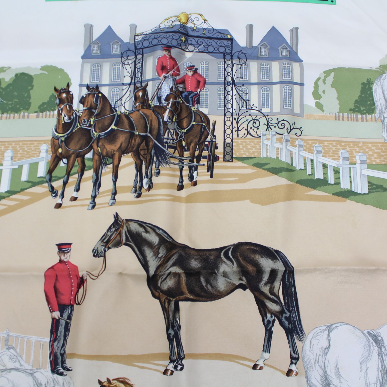 HERMES カレ90 LES HARAS NATIONAUX 国立種馬飼育場 623)HERMES カレ90 『Les haras nationaux 』国立種馬飼育場