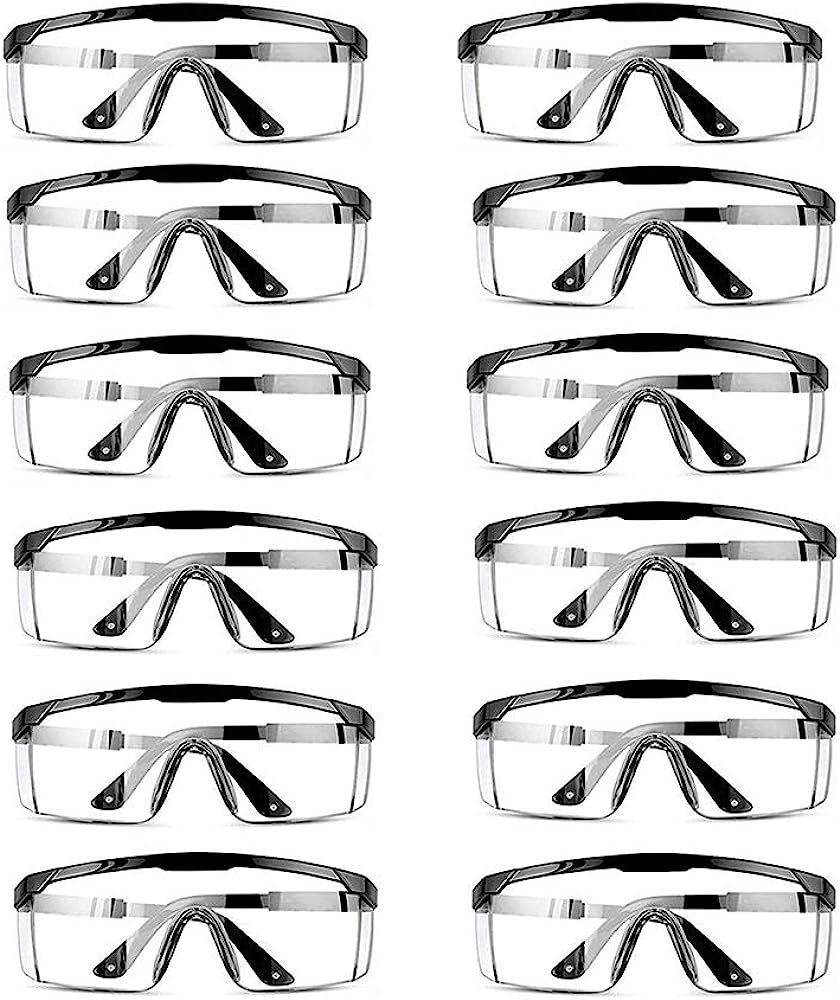 特価 ゴーグル Anleikf 保護メガネ 防護 安全 防塵 破片対応 アウトドア/作業用 伸び縮みブラック-12個入 176 メルカリShops