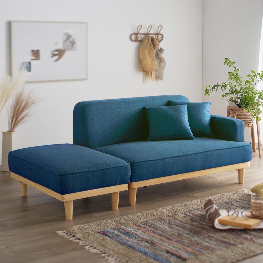 IRIS Plaza の2人掛けソファ　愛知県の方限定 Amazon｜アイリスプラザ 北欧風ソファ 2人掛け 簡単組み立て