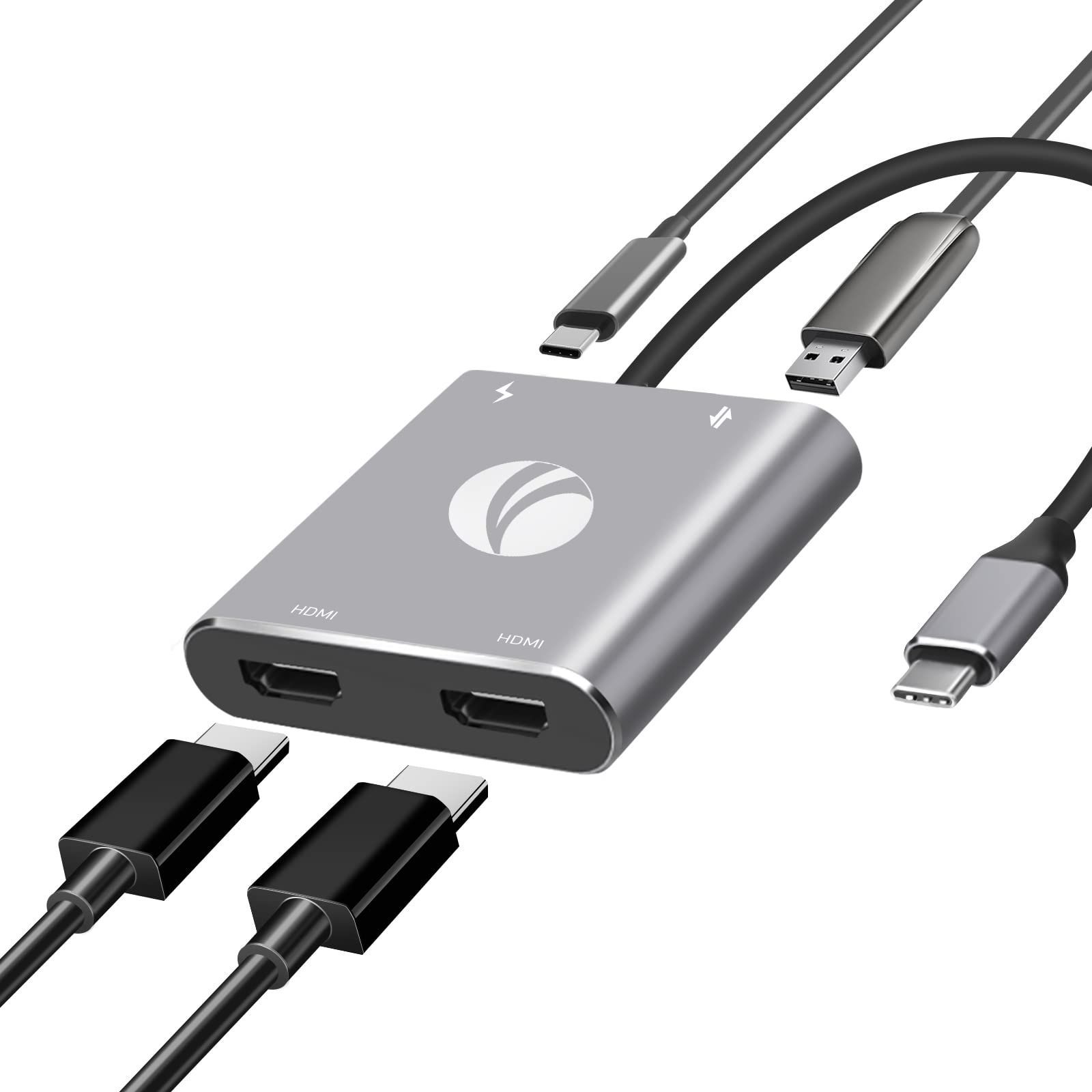 得価再入荷 Thunderbolt 2ポートHDMI変換アダプタ 4K/60Hz対応 MacとWindowsに対応 サンダーボルト3(USB  Type-C)/オス 2x HDMI/メス TB32HD24K60 シネックス ストア 通販 PayPayモール 