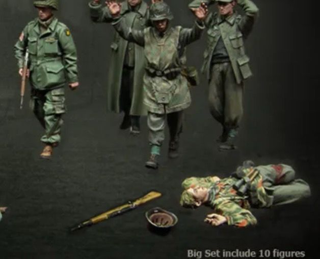 ミリタリー 兵士10体 1/35スケール 戦死 ジオラマ 負傷 戦場