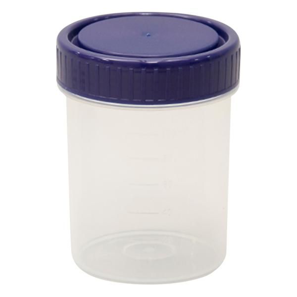 【新品・2営業日で発送】アズワン 滅菌サンプル容器（個包装タイプ） 青 120mL P40104B 1箱(200個入)