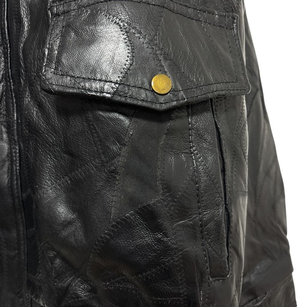 GENUINE LEATHER】 パッチワークレザージャケット S-2957 - メルカリ