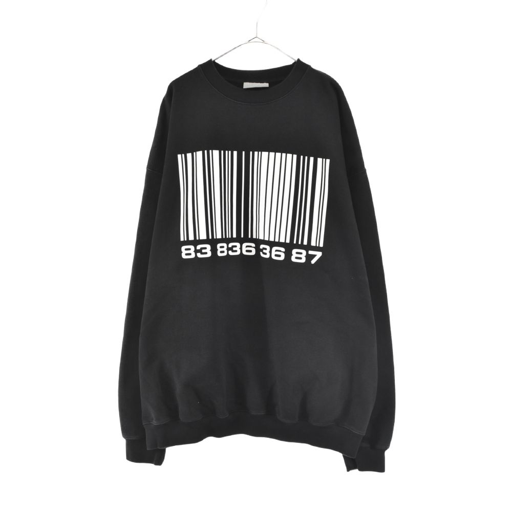 VTMNTS (ブイティーエムエヌティーエス) BIG BARCODE SWEATSHIRT バー