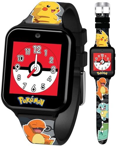 Accutime ポケモン タッチスクリーン インタラクティブ スマートウォッチ ブラック モダン