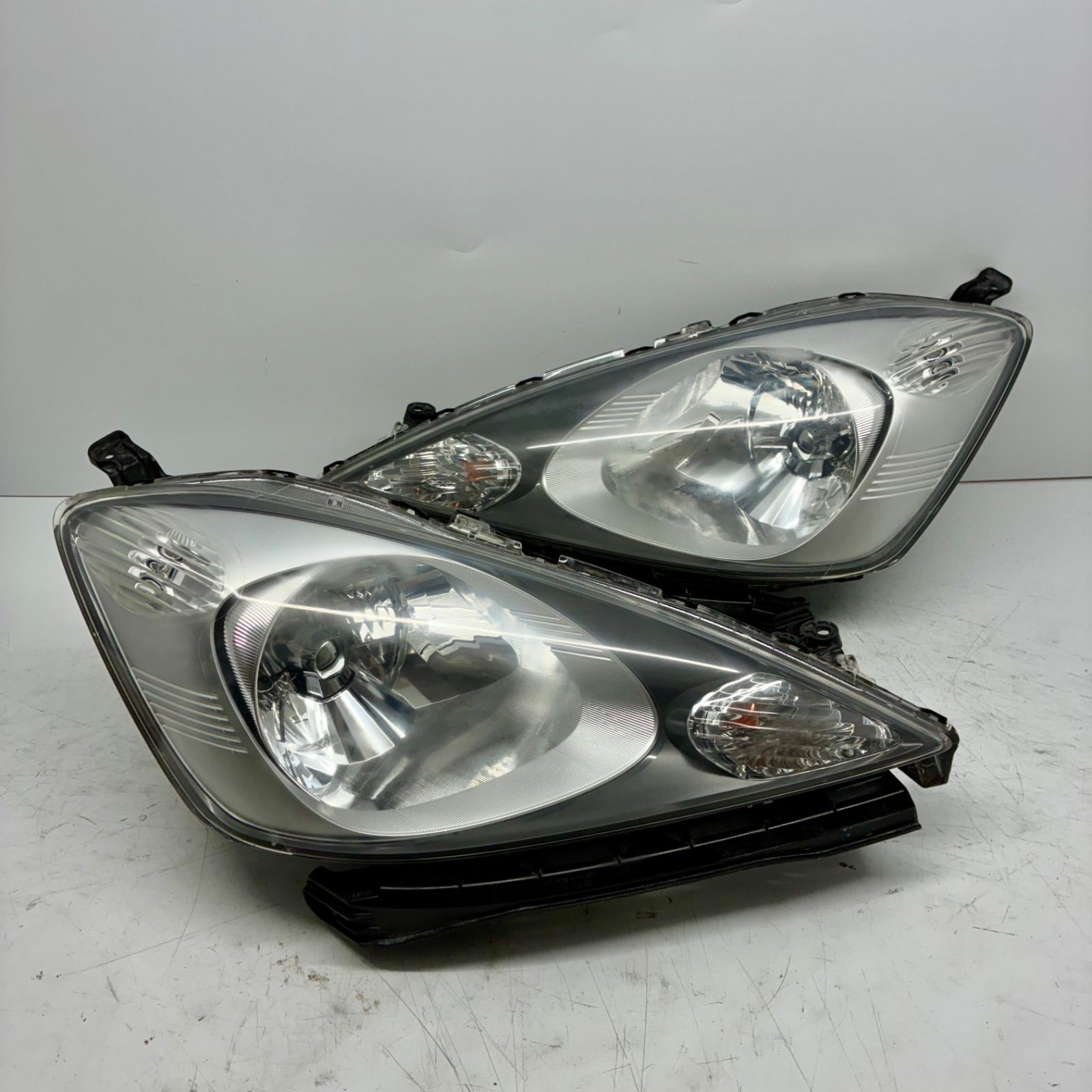 コーティング済 ホンダ GE6 GE7 GE8 GE9 フィット FIT 前期 ヘッドライト ランプ レンズ 左右セット LR HID STANLEY P6869 刻印 7 P70620