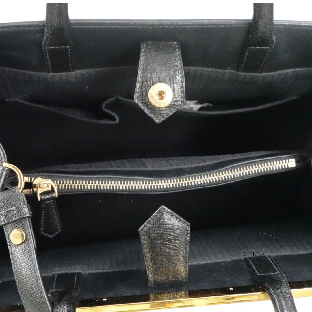FENDI プチ トゥージュール 2WAY ショルダーバッグ 斜め掛け 黒 8BH250 