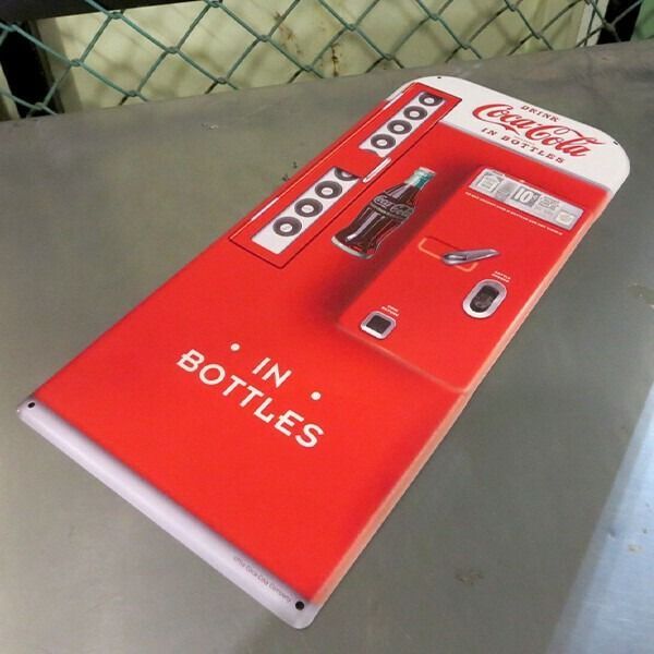 アメリカン雑貨 コカコーラ ボタン看板 特大 USA 非売品 ノベルティ