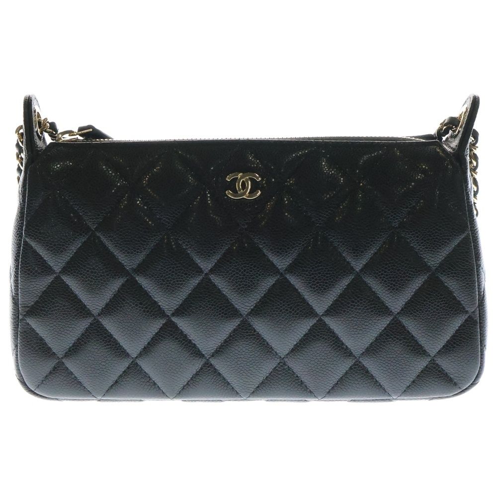 CHANEL ブラックマトラッセポシェット CHANEL シャネル マトラッセ ポシェット チェーンショルダー