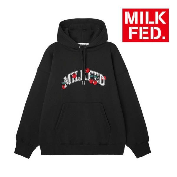 スウェット パーカー ミルクフェド MILKFED CHERRY COLLEGE LOGO SWEAT