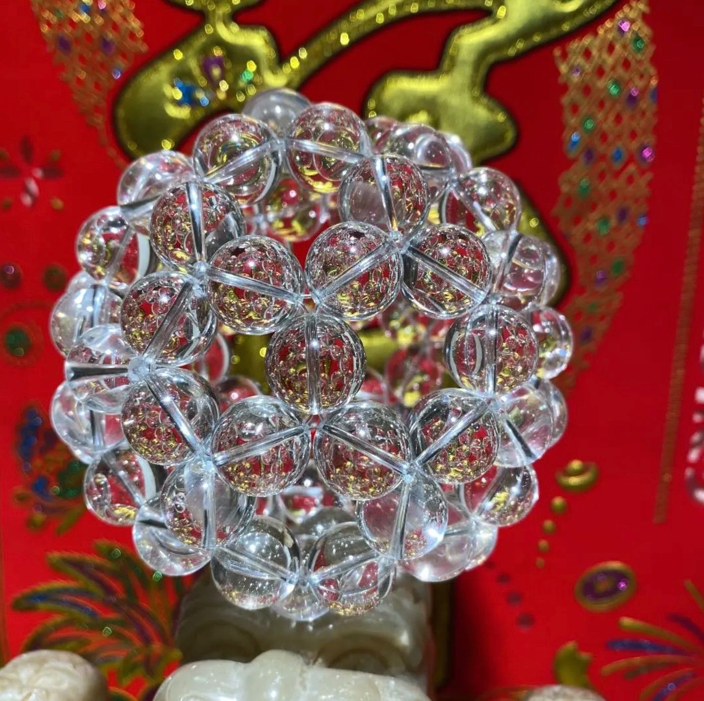 16mmA級品水晶フラーレン置物❣️ 宇宙エネルギー✨美しい　幸福呼ぶ奇石 16mmA級品水晶フラーレン置物❣️ 宇宙エネルギー✨美しい 幸福