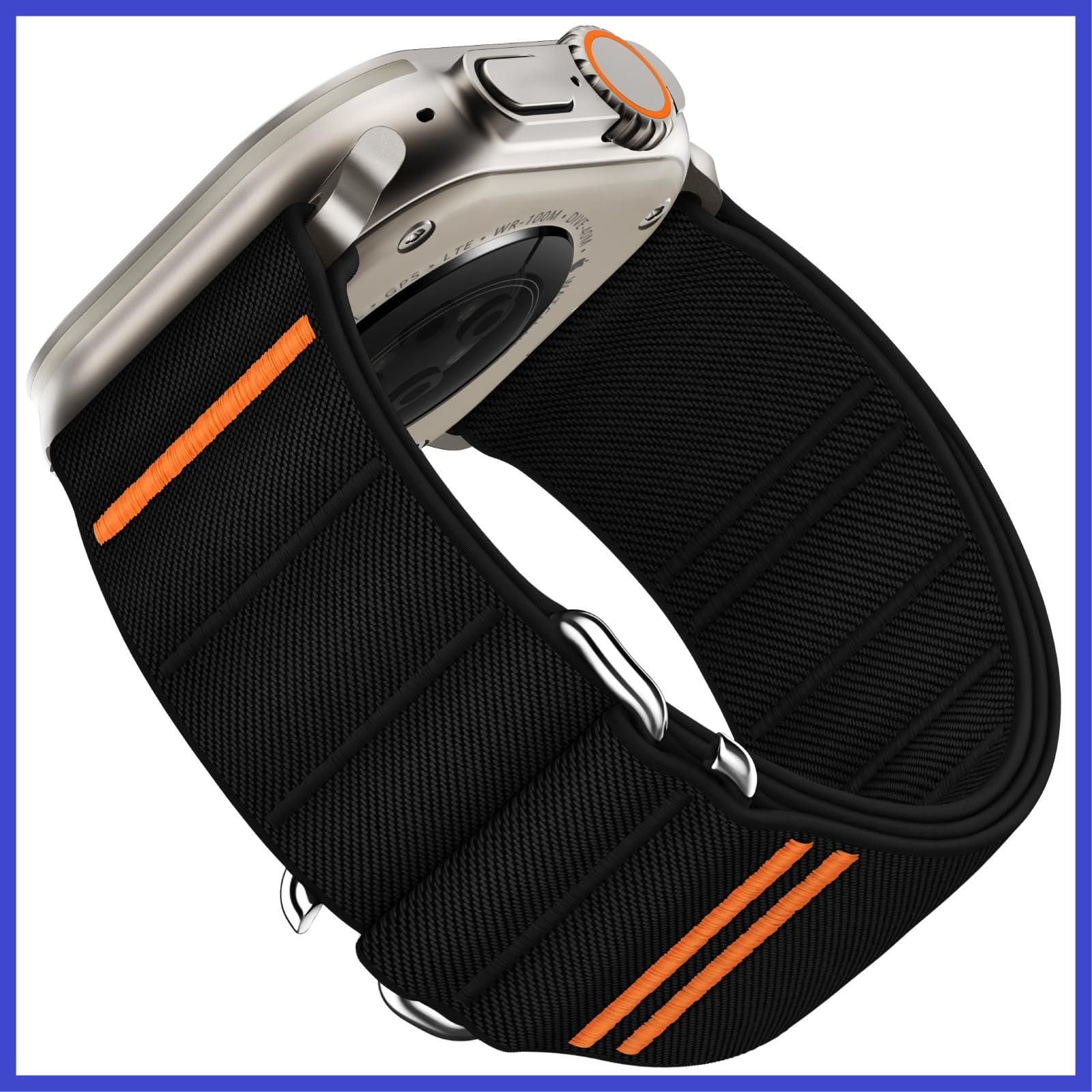 コンパチブル アップルウォッチ バンド ナイロン 49mm 46mm 45mm 44mm 42mm(Series 3 2 1) Apple Watch Ultra [Suitisbest] バンド スポーツ Apple Watch ベルト 通気 アルパインルー