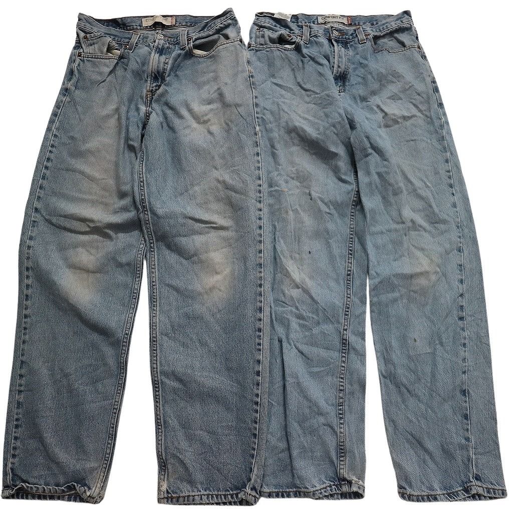 チョビさま5点まとめリーバイス560デニムパンツ古着 古着 00s USA製 Levi's 560 ブルー デニム バギー パンツ