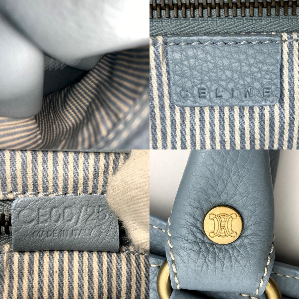 CELINE セリーヌ ブギーバッグ ブルーグレー 美品 CELINE セリーヌ ブギーバッグ トートバッグ ショルダーバッグ