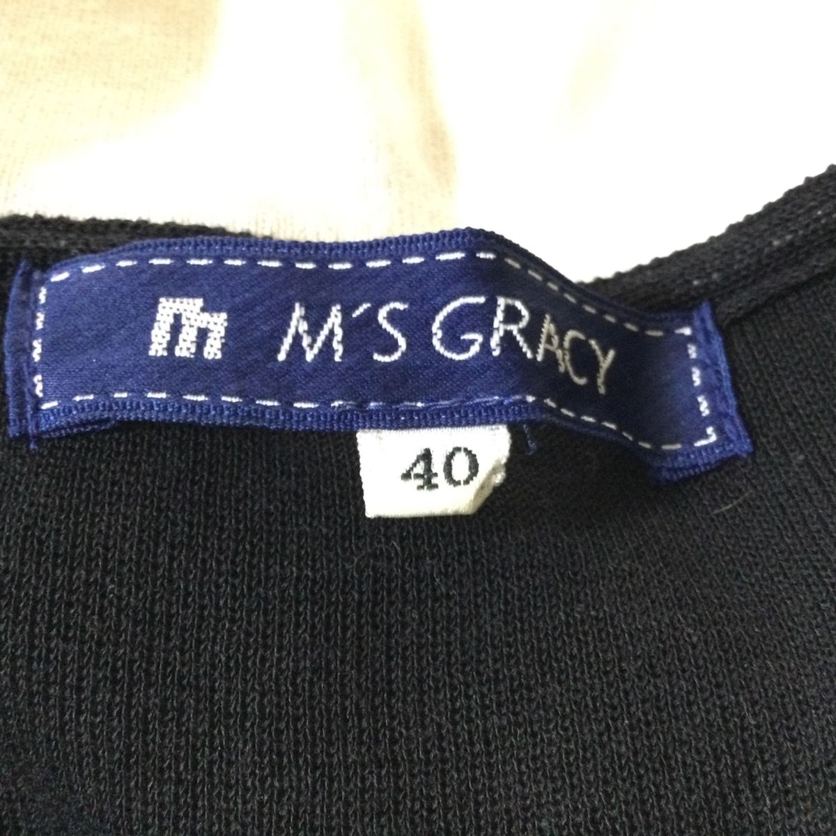 M'S GRACY(エムズグレイシー) 長袖セーター サイズ40 M レディース - 黒×アイボリー クルーネック