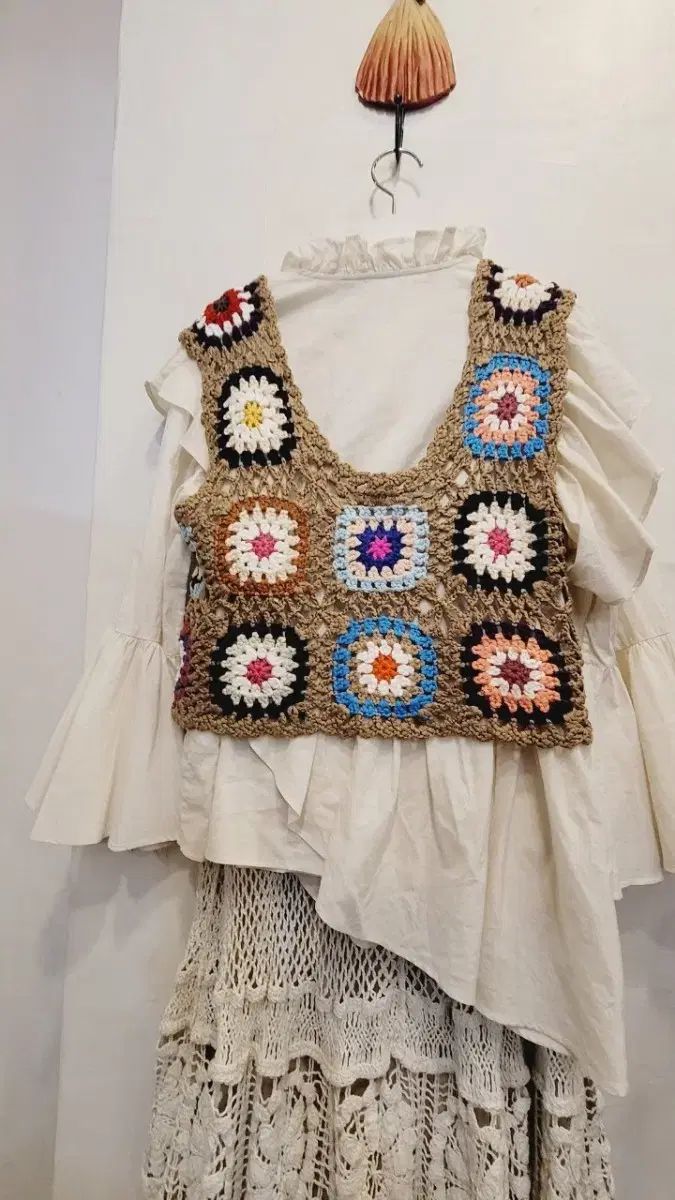 Bucolique ビスチェ ニット 輸入かぎ針編み スカート CAMPINGPARCCENTRAL_COM