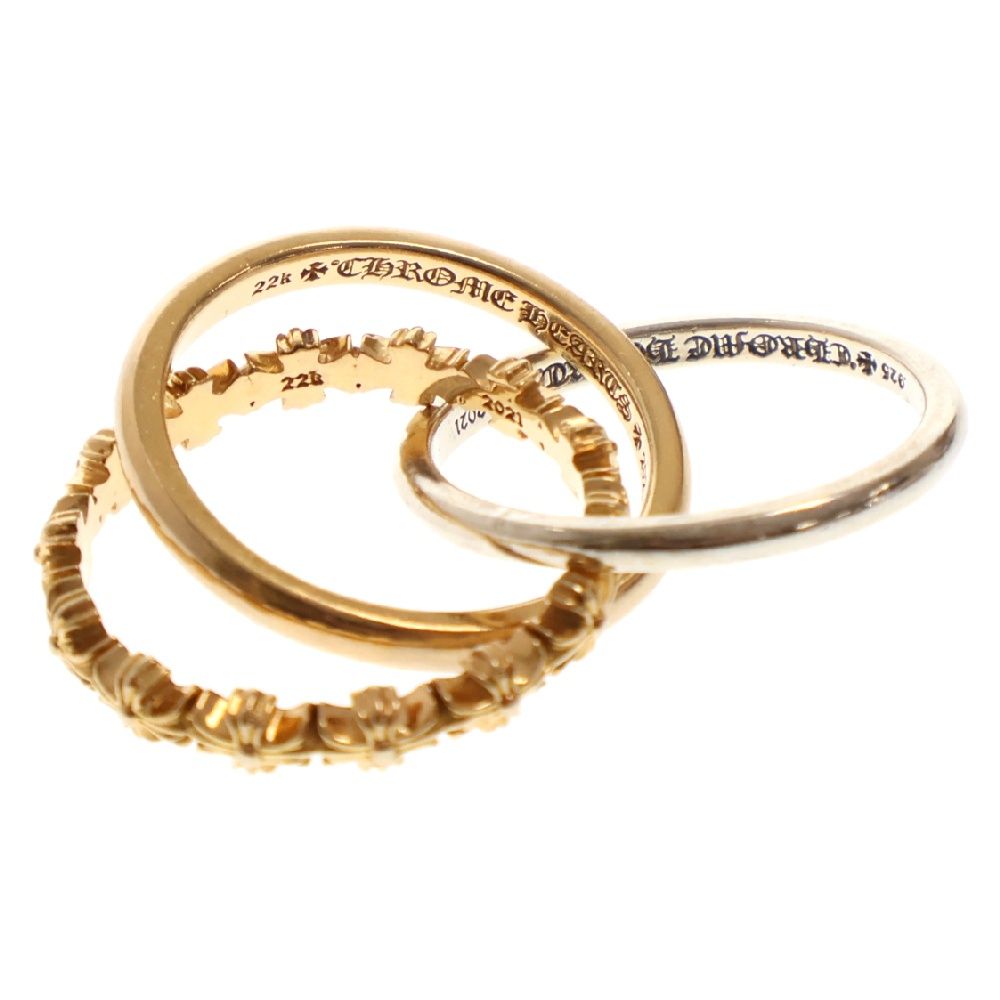 クロムハーツ3 CH PLUS リルCHプラスリング16号 CHROME HEARTS (クロムハーツ) 22K TINY E CH PLUS BAND TRPL