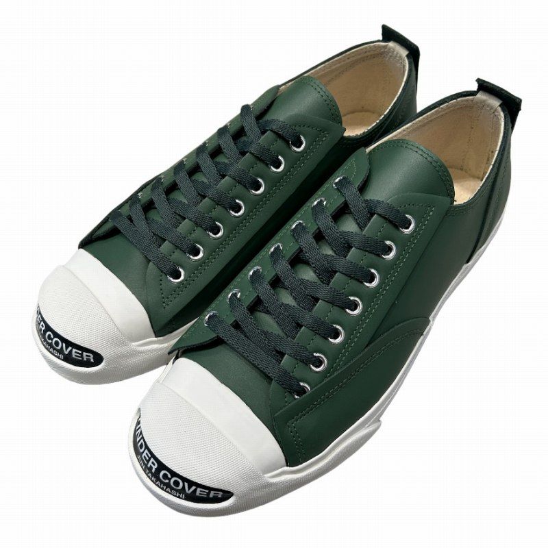 未使用品 アンダーカバー UNDERCOVER TOE LOGO LEATHER SNEAKER ロゴ レザー スニーカー GREEN L 27- 27.5cm 緑 グリーン UC2D9F02 メンズ - メルカリ