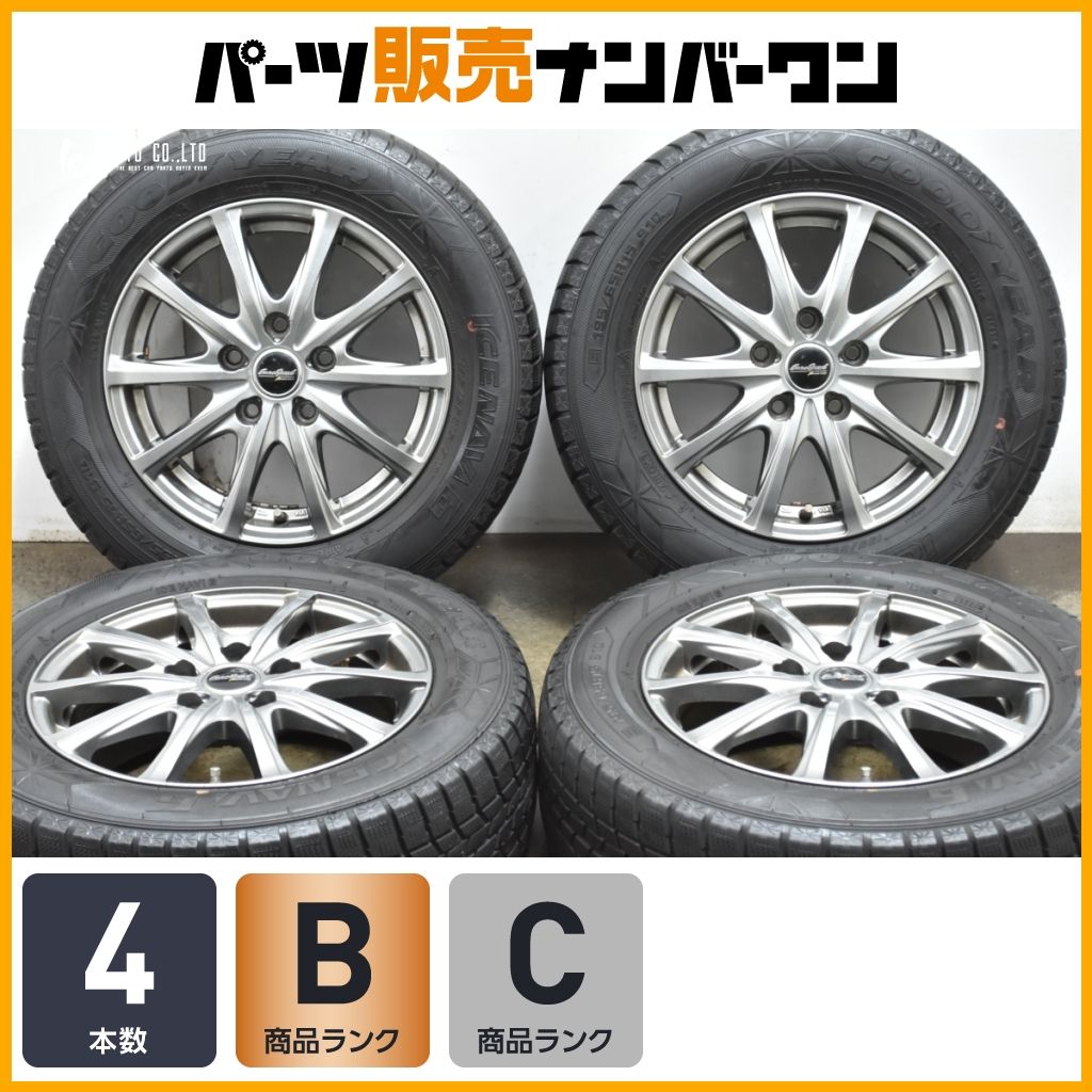 ノア ヴォクシーなどに ユーロスピード 15in 6J 52 PCD114.3 グッドイヤー アイスナビ6 195 65R15 ステップワゴン プレマシー