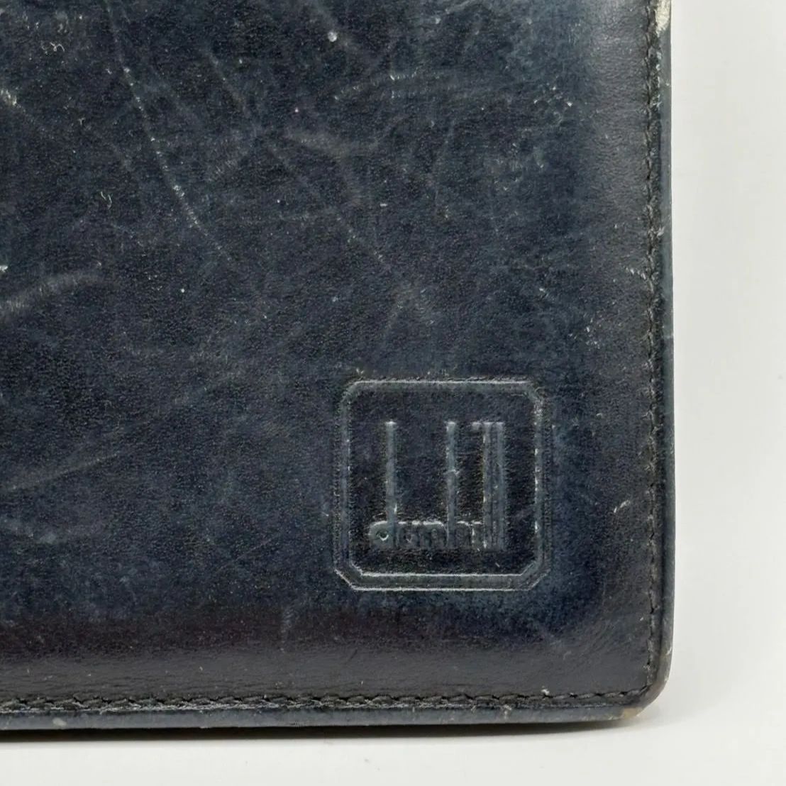 dunhill 名刺入れ 黒 レザー 箱付き ✈美品 dunhill ダンヒル 本革 レザー 長財布 名刺入れ 付き