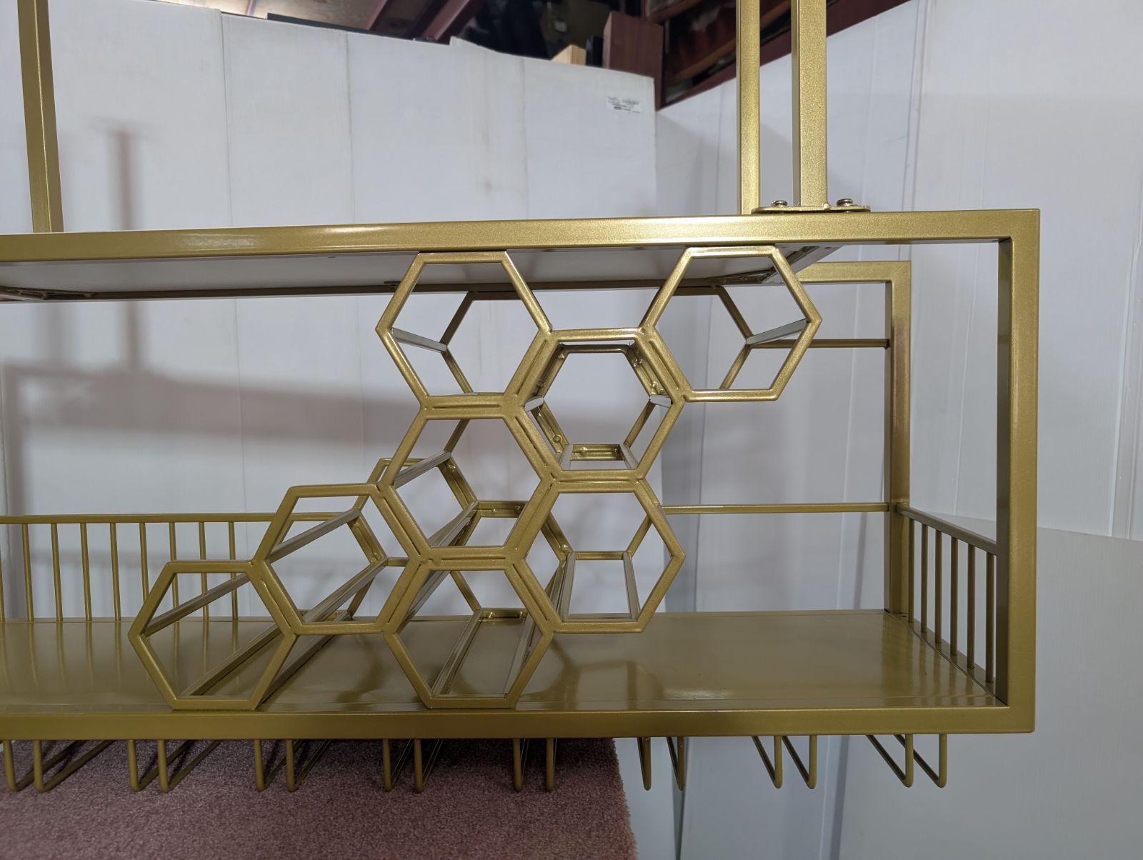 ワインラック 吊り下げワインラック ハニカムデザイン ラグジュアリー MARWIL-DEMENAGEMENTS_CH