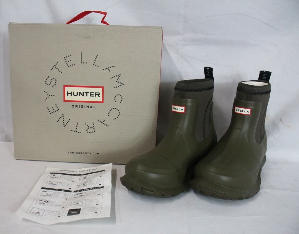 ◇HUNTER STELLAMCCARTNEY コラボ レインブーツ オリーブ UK5 24