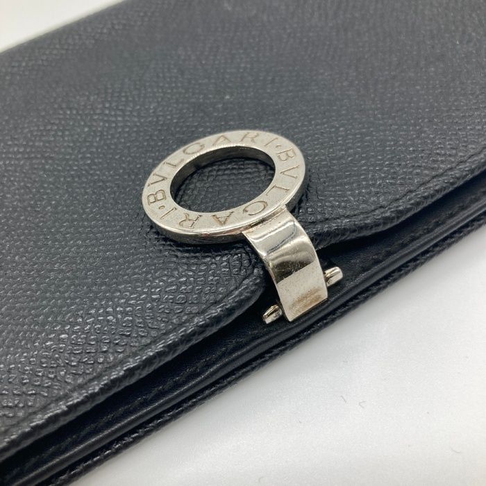 ブルガリ 長財布 ロゴクリップ ラージウォレット グレインレザー