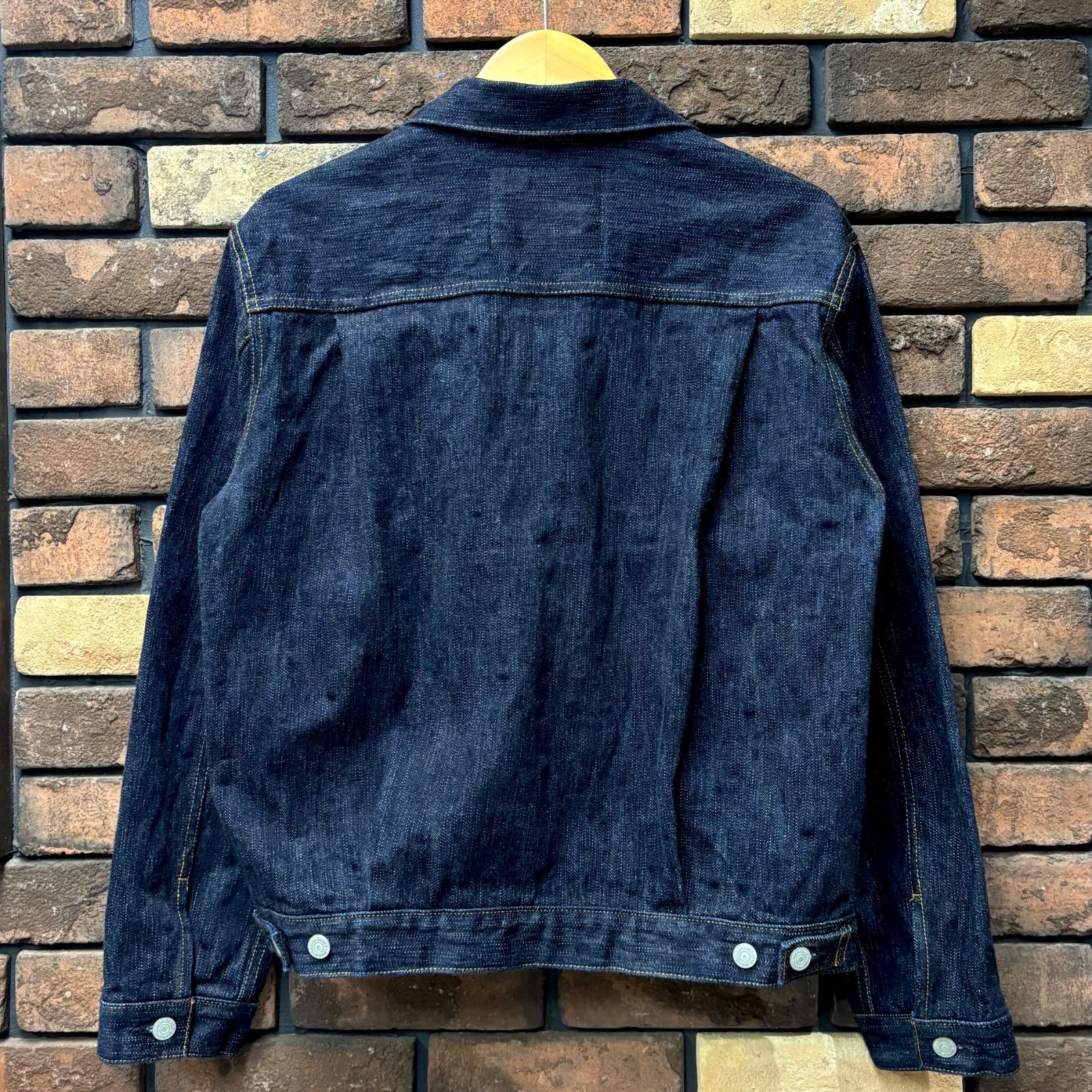 【未使用】児島ジーンズ　2ndジャケット　セルビッチデニム　W32 セットアップ 児島ジーンズ 19ozスラブセルビッチ デニムジャケット 2ndタイプ