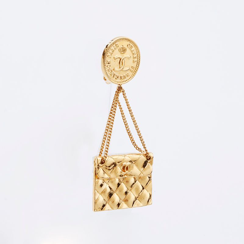 CHANEL シャネル イヤリング 2cc3 マトラッセ バッグ コイン