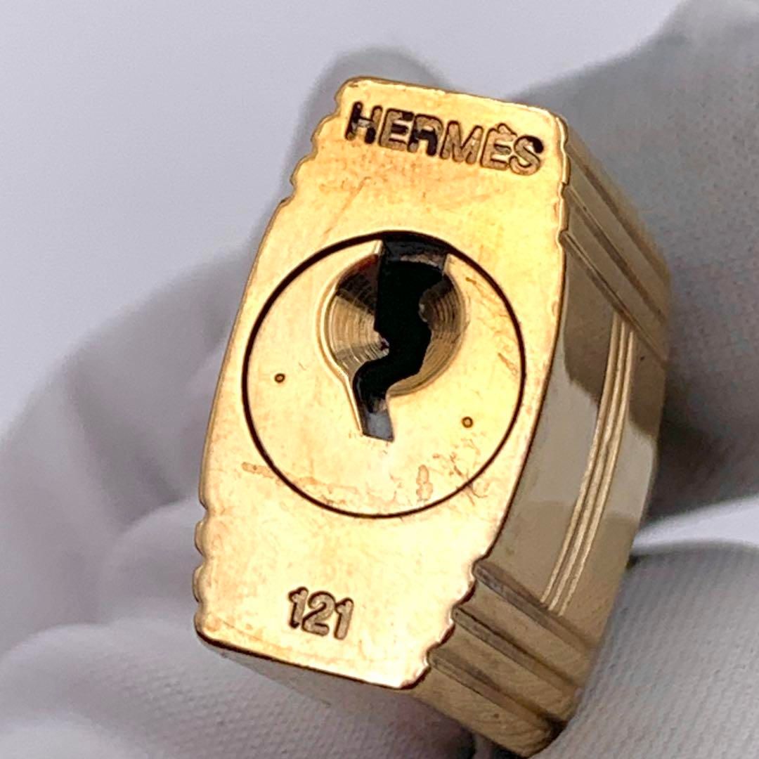 ▽ HERMES エルメス カデナ 24K No.121 121番 鍵付き 金 HERMES エルメス カデナ 121番 ゴールド 24Kメッキ 鍵付き