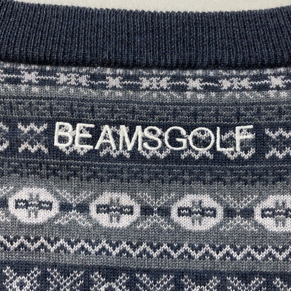 サイズ：XL BEAMS GOLF ビームスゴルフ 2023年モデル ウール ニットセーター 総柄 グレー系 [240101300652] ゴルフウェア メンズ ストスト 楽天市場】BEAMS GOLF ビームスゴルフ 2023年モデル ウール