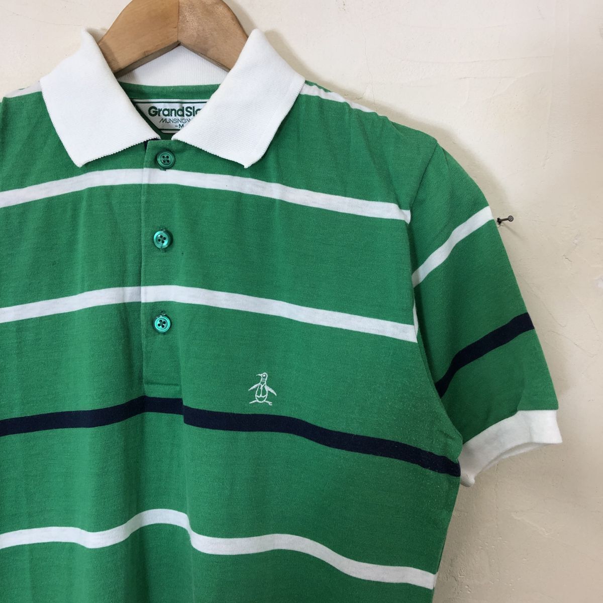 R760-G-N◇grandslam munsingwear マンシングウェア ポロシャツ