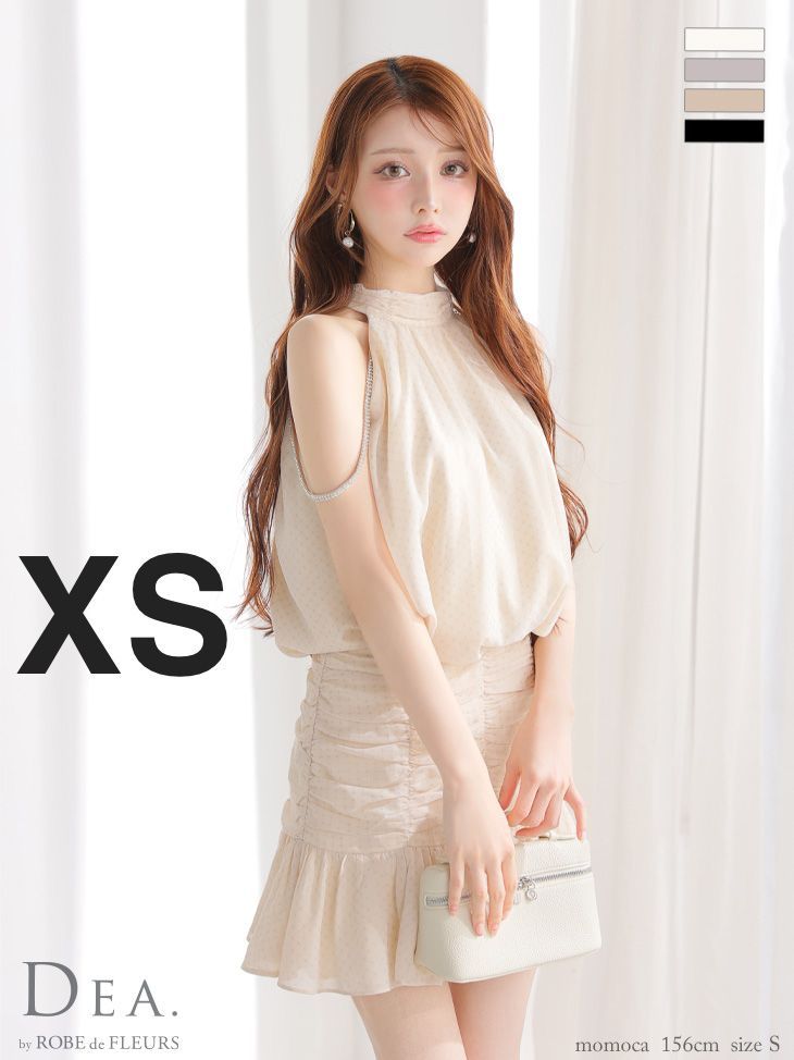 ROBE de FLEURS アイボリー ナイトドレス Mサイズ Lサイズあり【ROBE de FLEURS/ローブドフルール】立体フラワー